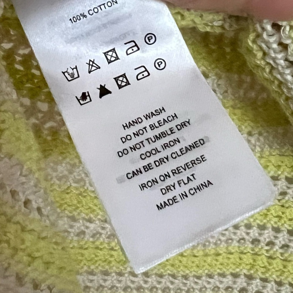 AlexaChung Lime Ivory Stripe Crochet Effect Mini Skirt NWT Small - Picture 9 of 12